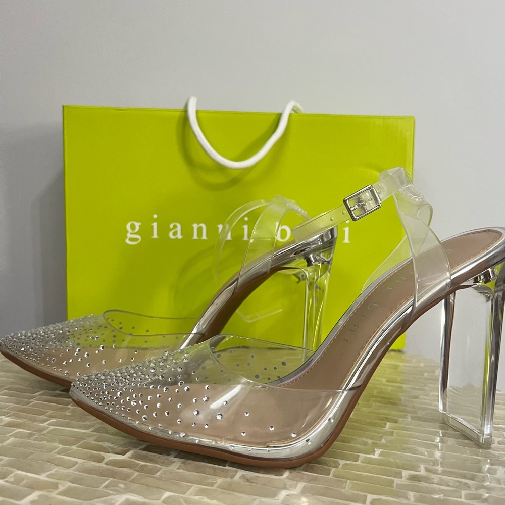 Gianni Bini Lorynne Jewel Embellished Block Heel
